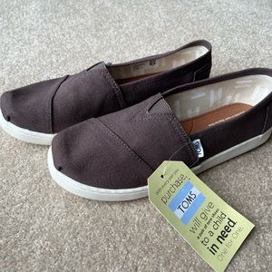 Toms Youth Classic Ash Canvas Slip On Shoes Size Youth 6